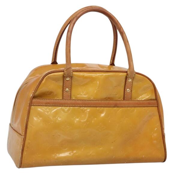 LOUIS VUITTON Monogram Vernis Tompkins Square Hand Bag Beige M91149 - Picture 1 of 13